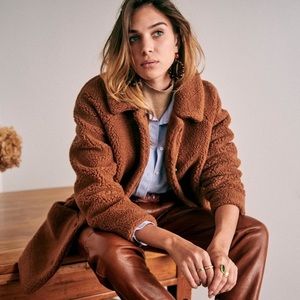 Sezane Isae Teddy Coat size 38 (US 6)
